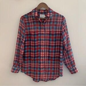 Shades of Grey Micah Cohen Women's Sheer Plaid Shirt